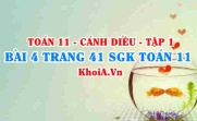 Bài 4 trang 41 SGK Toán 11 tập 1 Cánh Diều